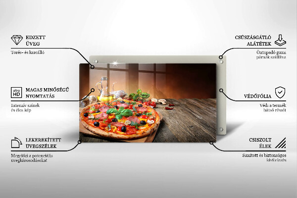 Krycia doska na sklokeramickú varnú dosku Talianska pizza