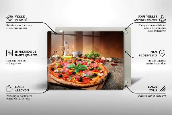 Krycia doska na sklokeramickú varnú dosku Talianska pizza