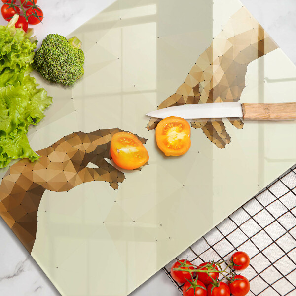 Kryt na plynový sporák Stvorenie Adamových rúk