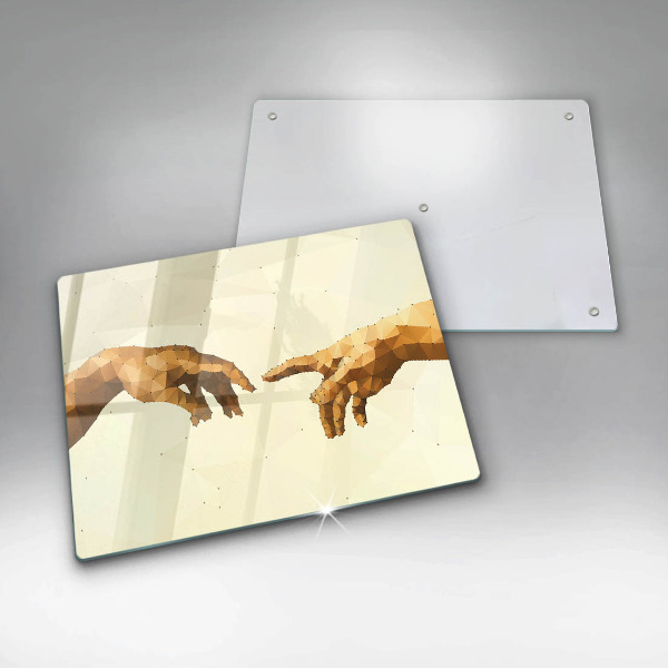 Kryt na plynový sporák Stvorenie Adamových rúk