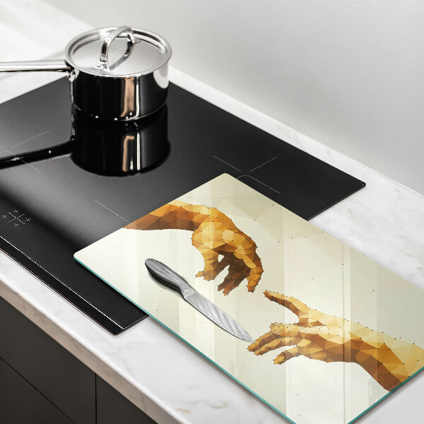 Kryt na plynový sporák Stvorenie Adamových rúk