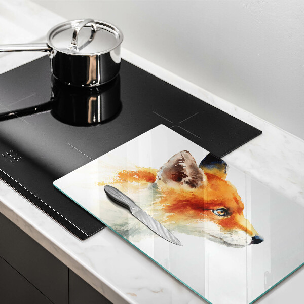 Krycia doska na sklokeramickú varnú dosku Maľovaná líška