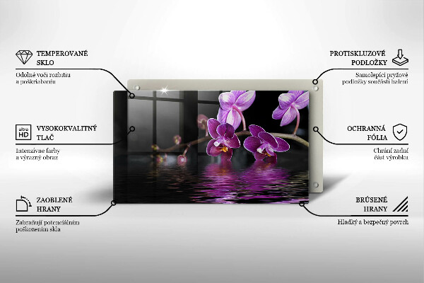 Kryt na plynový sporák Orchideová zenová voda