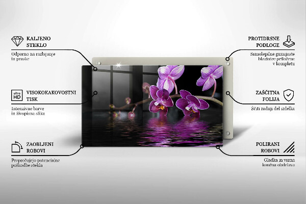 Kryt na plynový sporák Orchideová zenová voda