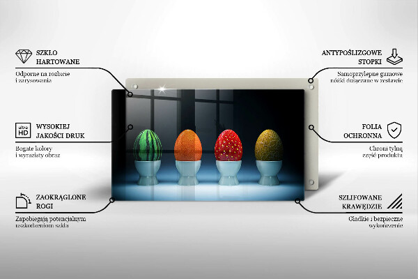Kryt na plynový sporák Abstraktné ovocné vajcia