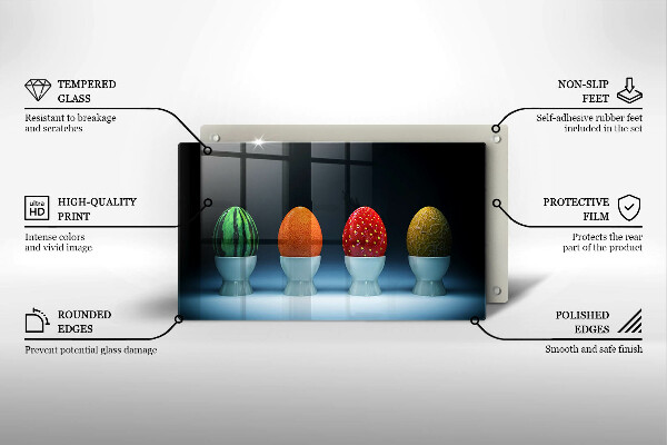 Kryt na plynový sporák Abstraktné ovocné vajcia