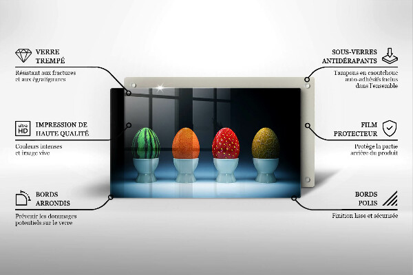 Kryt na plynový sporák Abstraktné ovocné vajcia
