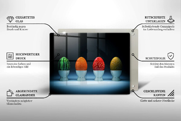 Kryt na plynový sporák Abstraktné ovocné vajcia
