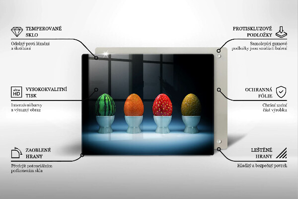 Kryt na plynový sporák Abstraktné ovocné vajcia