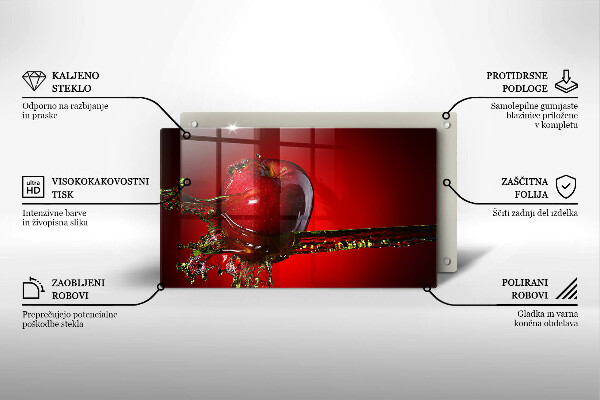Kryt na plynový sporák Jablkové ovocie vo vode
