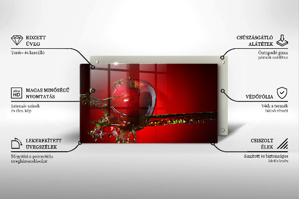 Kryt na plynový sporák Jablkové ovocie vo vode