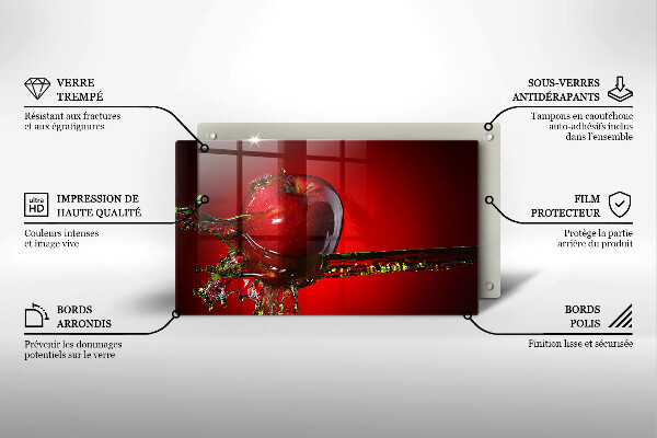 Kryt na plynový sporák Jablkové ovocie vo vode