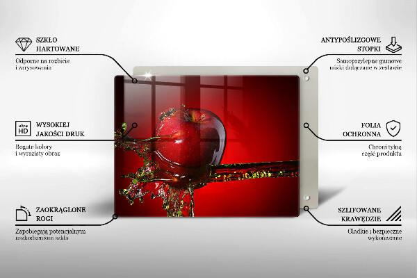 Kryt na plynový sporák Jablkové ovocie vo vode