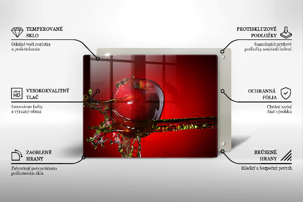 Kryt na plynový sporák Jablkové ovocie vo vode