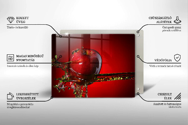 Kryt na plynový sporák Jablkové ovocie vo vode