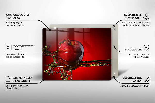Kryt na plynový sporák Jablkové ovocie vo vode