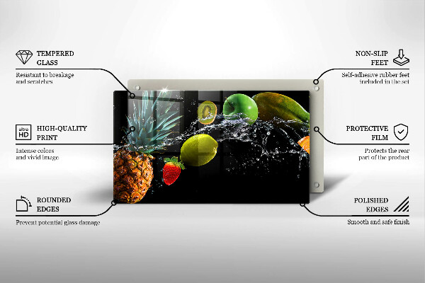 Kryt na plynový sporák Ovocie vo vode