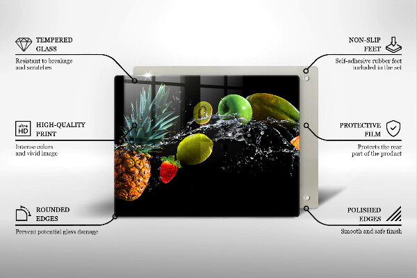 Kryt na plynový sporák Ovocie vo vode