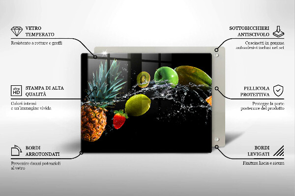 Kryt na plynový sporák Ovocie vo vode