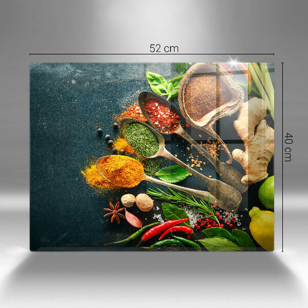 Krycia doska na sklokeramickú varnú dosku Lyžičky kuchynského korenia