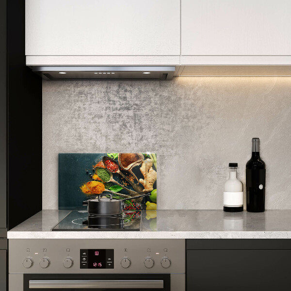 Krycia doska na sklokeramickú varnú dosku Lyžičky kuchynského korenia