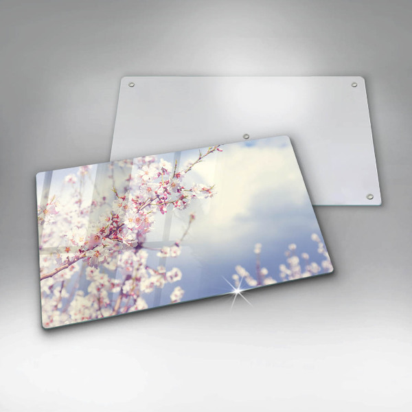 Sklenený kryt za sporák Kvitnúci strom