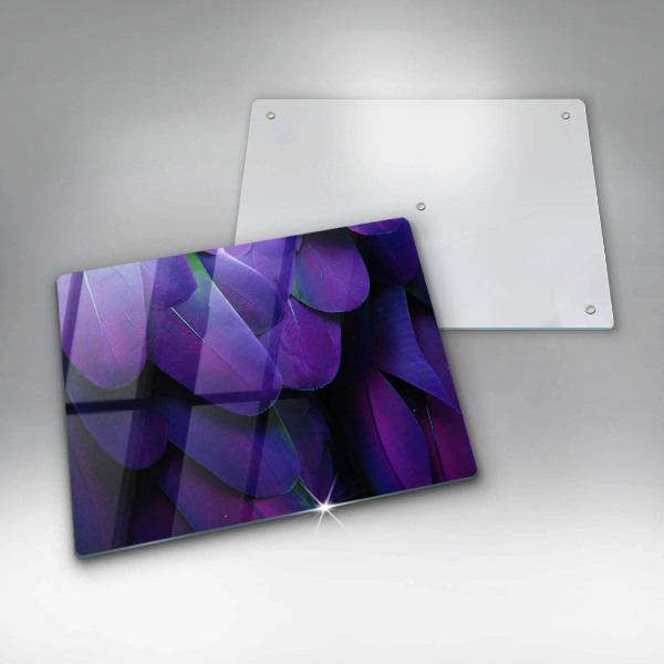 Sklenený kryt za sporák Neónové pierka