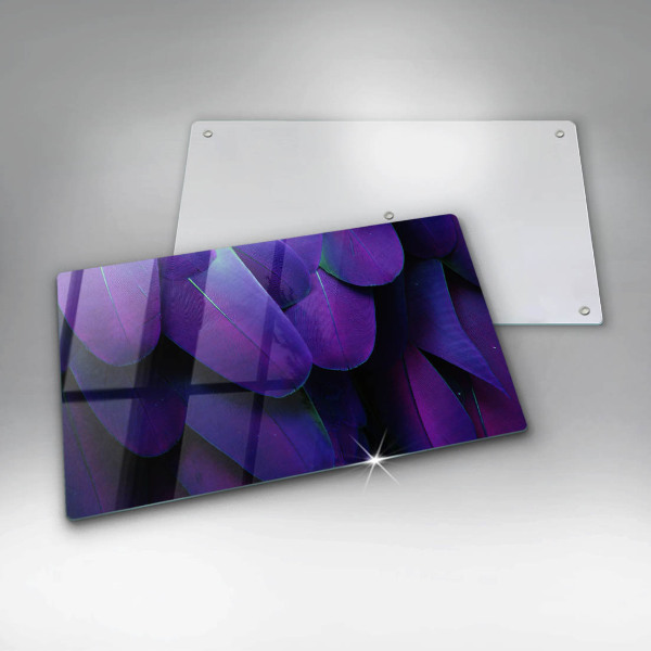 Sklenený kryt za sporák Neónové pierka