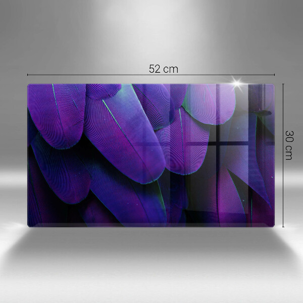 Sklenený kryt za sporák Neónové pierka