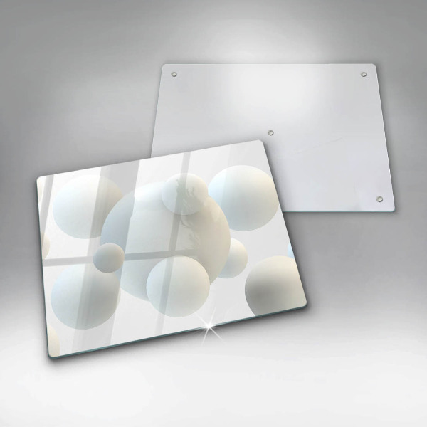 Sklenený kryt za sporák Moderné 3D lopty