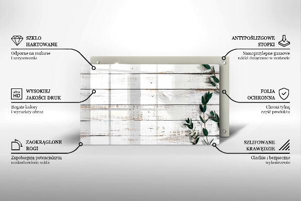 Krycia doska na sklokeramickú varnú dosku Staré dosky a listy