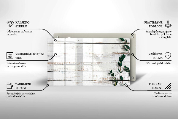 Krycia doska na sklokeramickú varnú dosku Staré dosky a listy