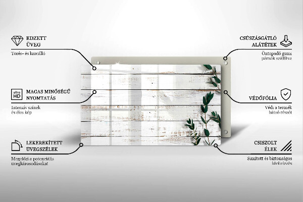 Krycia doska na sklokeramickú varnú dosku Staré dosky a listy