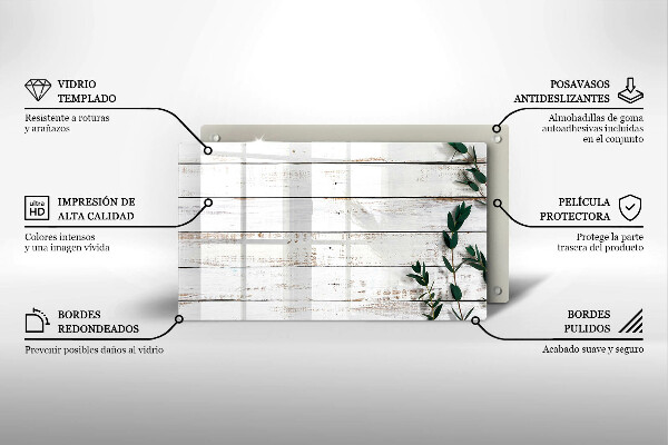 Krycia doska na sklokeramickú varnú dosku Staré dosky a listy