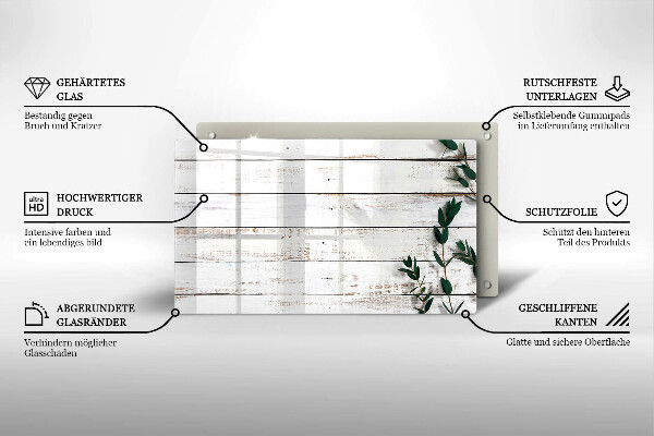 Krycia doska na sklokeramickú varnú dosku Staré dosky a listy