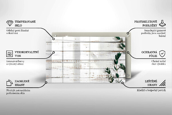 Krycia doska na sklokeramickú varnú dosku Staré dosky a listy