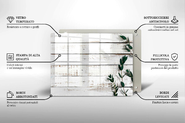 Krycia doska na sklokeramickú varnú dosku Staré dosky a listy