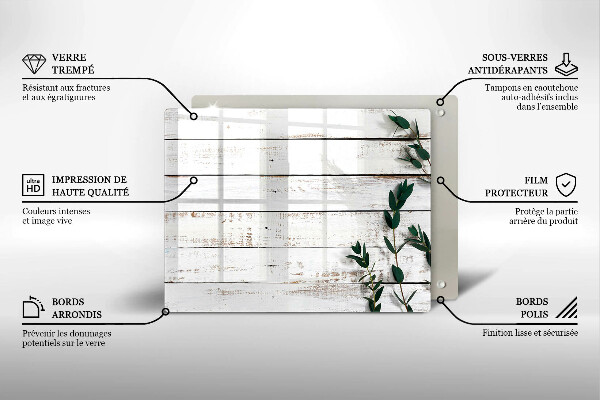 Krycia doska na sklokeramickú varnú dosku Staré dosky a listy