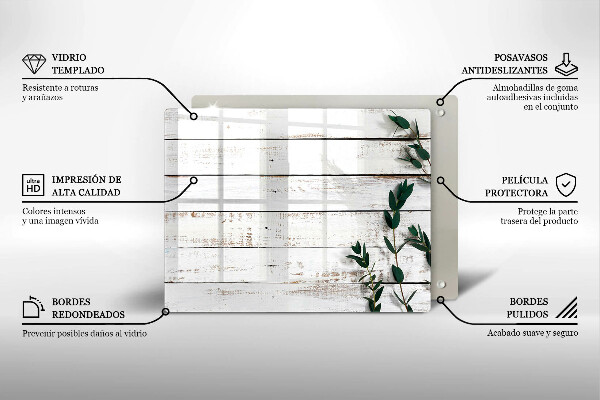 Krycia doska na sklokeramickú varnú dosku Staré dosky a listy