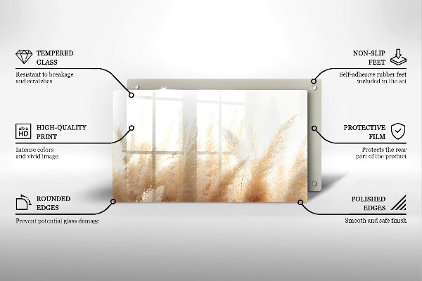 Krycia doska na sklokeramickú varnú dosku Pampasová tráva