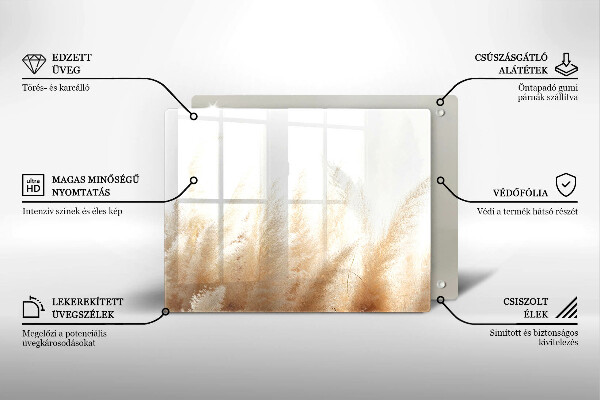 Krycia doska na sklokeramickú varnú dosku Pampasová tráva