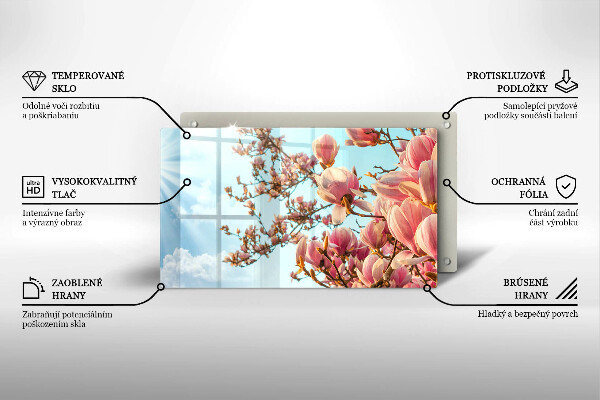 Kryt na plynový sporák Ružové kvety strom