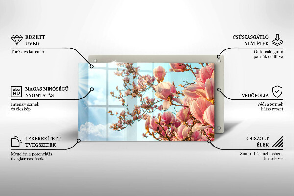 Kryt na plynový sporák Ružové kvety strom