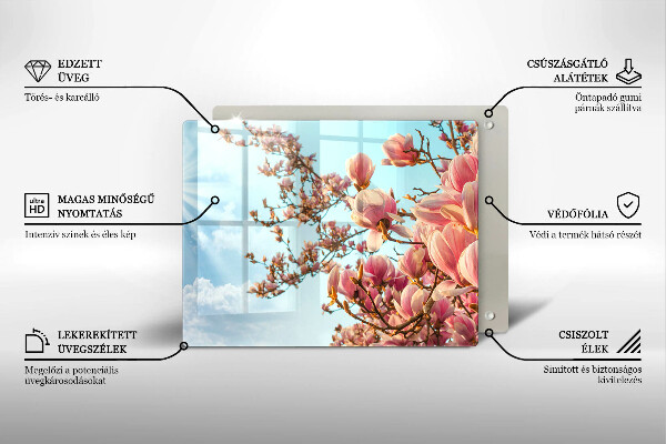 Kryt na plynový sporák Ružové kvety strom