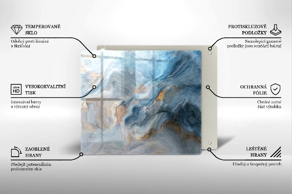 Sklo za varnú dosku Textúra mramoru