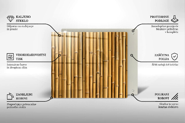 Sklo za varnú dosku Prírodný boho bambus