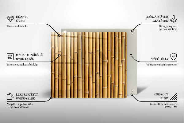 Sklo za varnú dosku Prírodný boho bambus