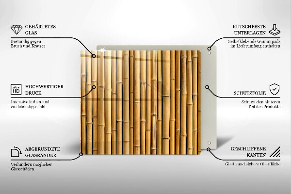 Sklo za varnú dosku Prírodný boho bambus