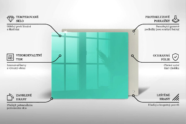 Krycia doska na sporák Zelená farba