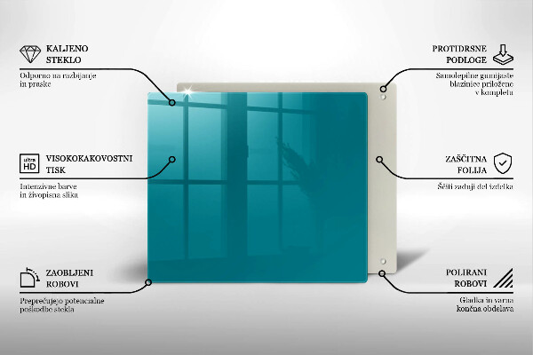 Krycia doska na sporák tyrkysová